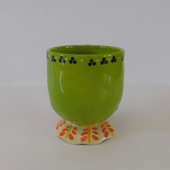 ANTHROPOLOGIE Tortua Abstract Pedestal Mug Coffee Tea Colorful Kitchen Boho - Picture 6 of 9
